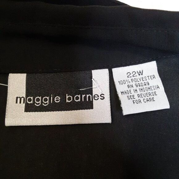 Maggie Barnes Women's Black Button Down size 22W - Picture 6 of 11